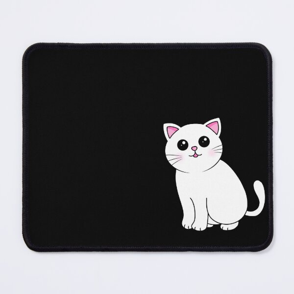 Item preview, Cute little white cat with pink cheeks designed and sold by TiffyChaa.