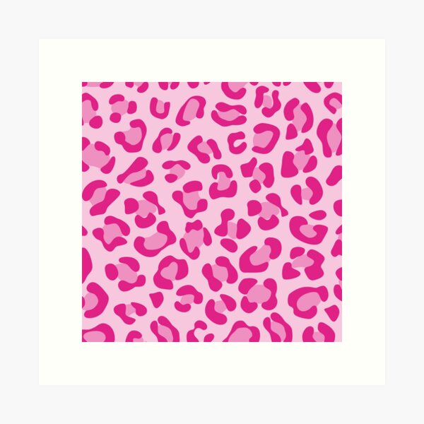 Pink Leopard Print Pattern Wallpaper - Preppy Aesthetic Art Print by  Aesthetic Wall Decor by SB Designs