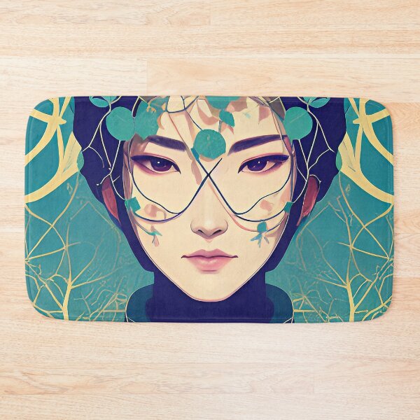 Item preview, Stylized portrait of a woman covered in ivy designed and sold by depthsofthemind.