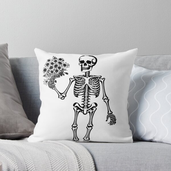 Item preview, skeleton holding flowers designed and sold by Okizz.