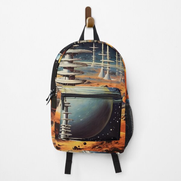 Item preview, Futuristic Cosmic Landscape with Alien Buildings and Space Sky with Shining Stars designed and sold by Je-we.