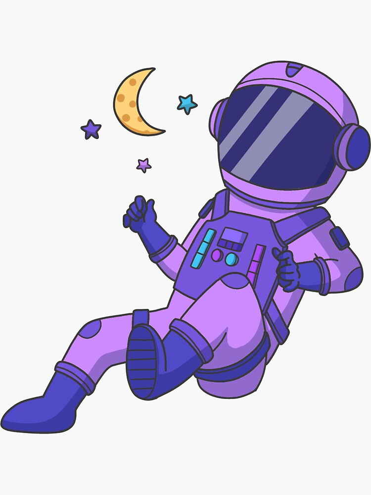 Floating Cosmonaut Spaceman Vinyl Sticker