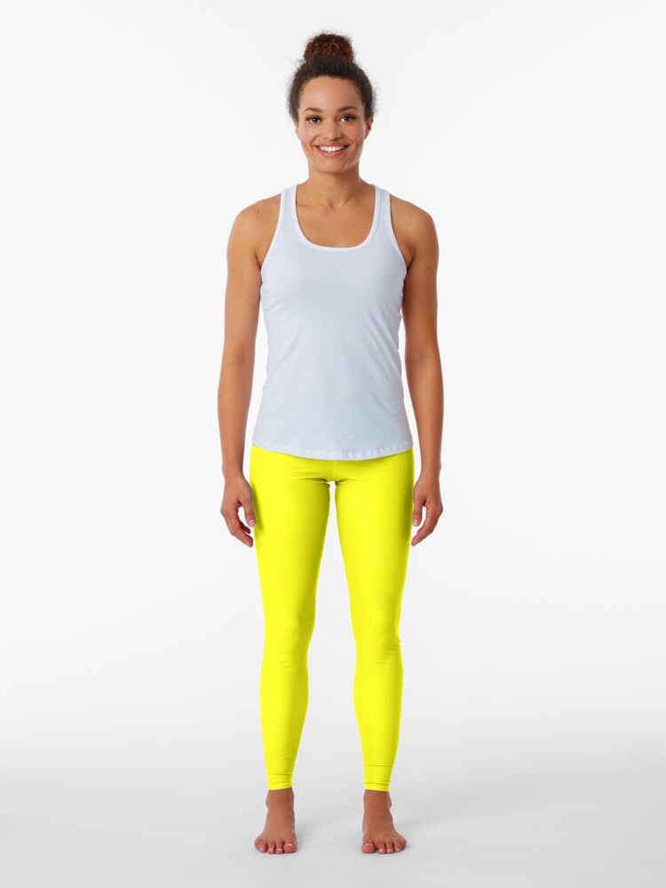 Thumbnail 1 of 5, Leggings, Solid Yellow Color designed and sold by Claudiocmb.