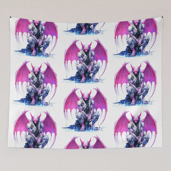 Item preview, Cyberpunk Gargoyle in Neon Colors designed and sold by SchorlCraft.