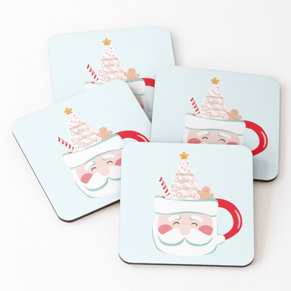 Item preview, Running on Coffee & Christmas Cheer Santa Mug designed and sold by beestonestudio.