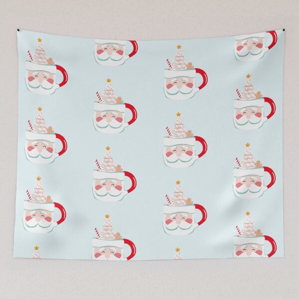 Item preview, Running on Coffee & Christmas Cheer Santa Mug designed and sold by beestonestudio.