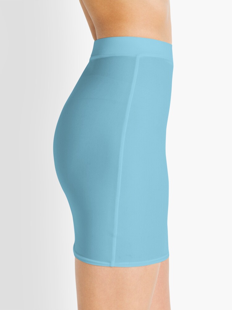 Mini Skirt, Color Sky Blue Solid designed and sold by Claudiocmb