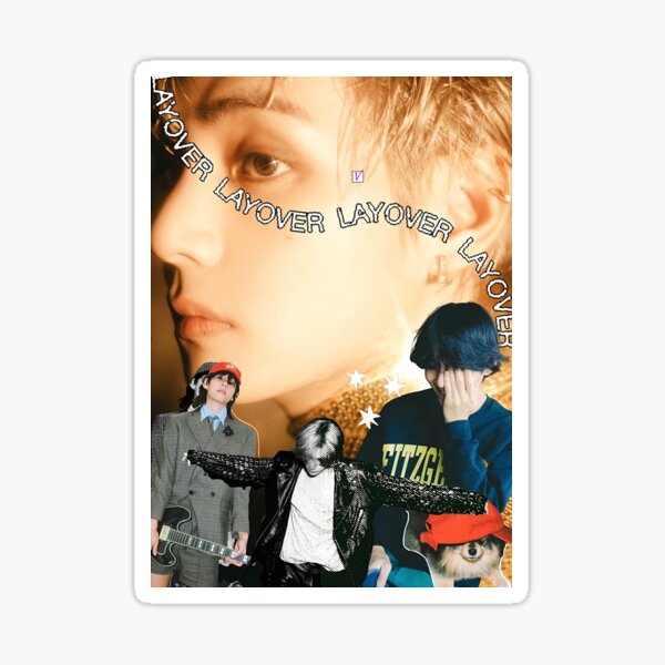 Layover Tracks Kim by V of BTS / Kim Taehyung Sticker for Sale by  filmcherish