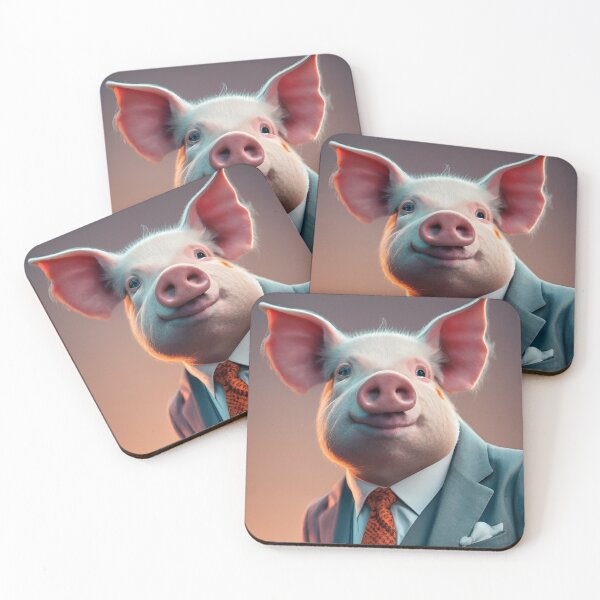 Item preview, pig posing in suit portrait designed and sold by RB Graphics.