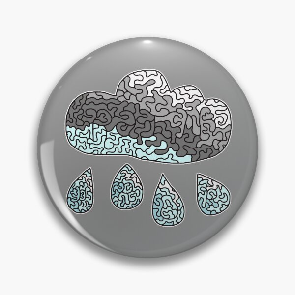 Item preview, Gray Cloud with Raindrops designed and sold by notsweettea.