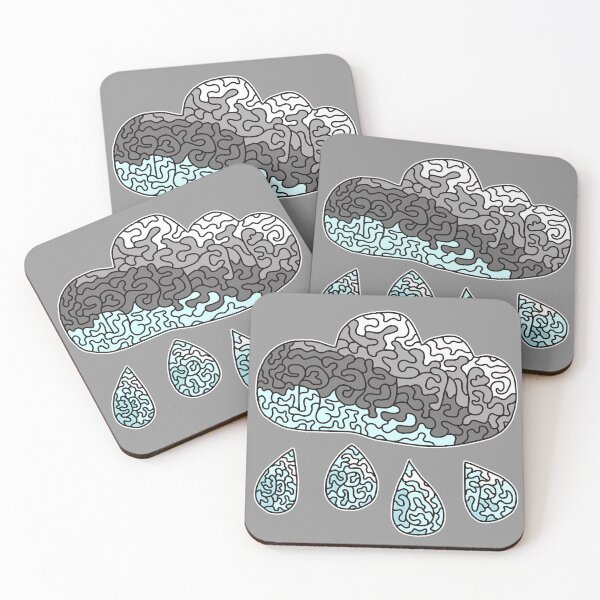 Item preview, Gray Cloud with Raindrops designed and sold by notsweettea.