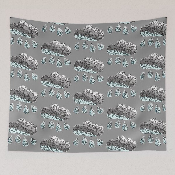 Item preview, Gray Cloud with Raindrops designed and sold by notsweettea.