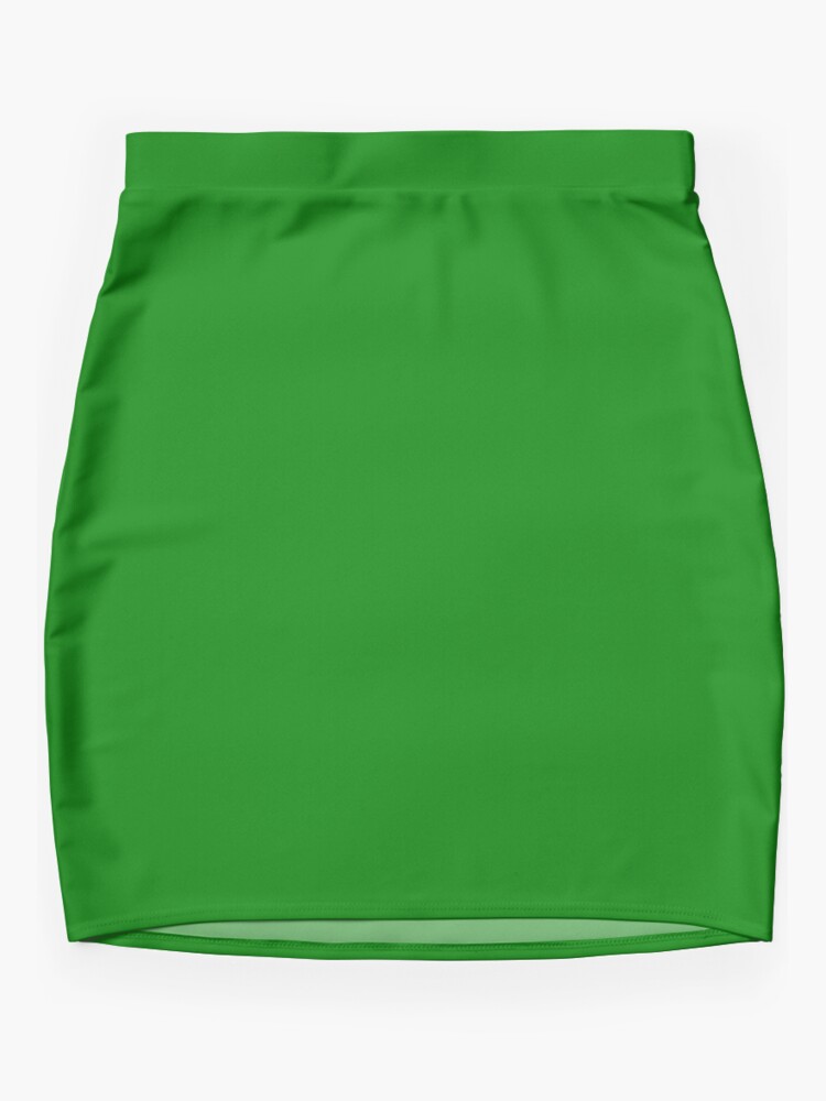 Mini Skirt, Solid Green Color designed and sold by Claudiocmb