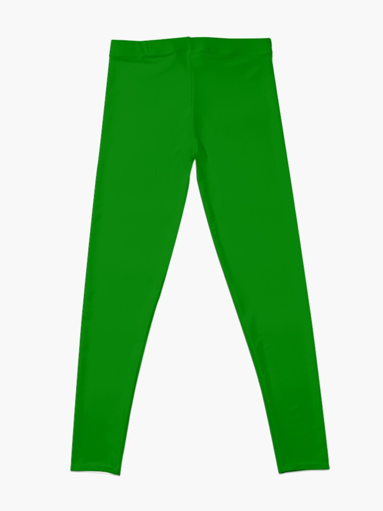 Thumbnail 4 of 5, Leggings, Solid Green Color designed and sold by Claudiocmb.