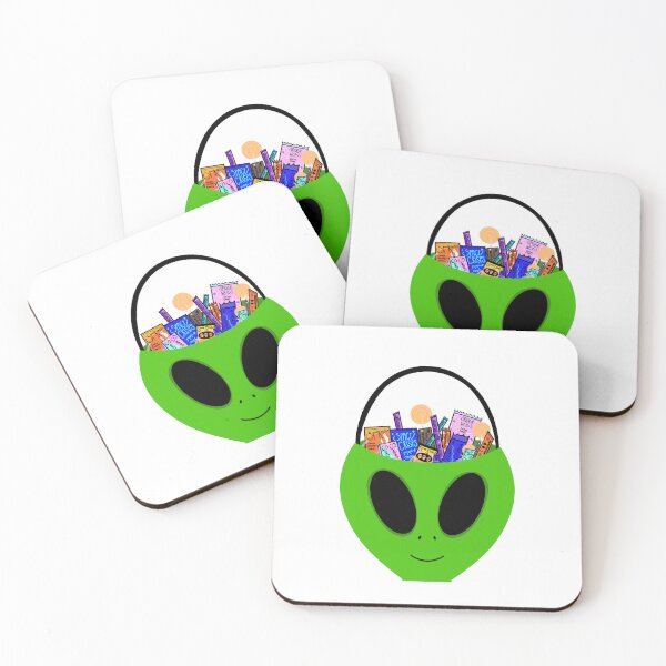 Item preview, alien head halloween candy bucket designed and sold by DanaScully0709.