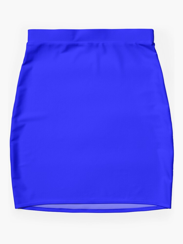 Thumbnail 3 of 4, Mini Skirt, Solid Blue Color designed and sold by Claudiocmb.