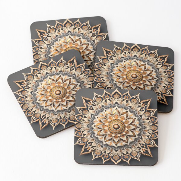Item preview, Radiant Sun Mandala in Ochre designed and sold by Dshoppin.