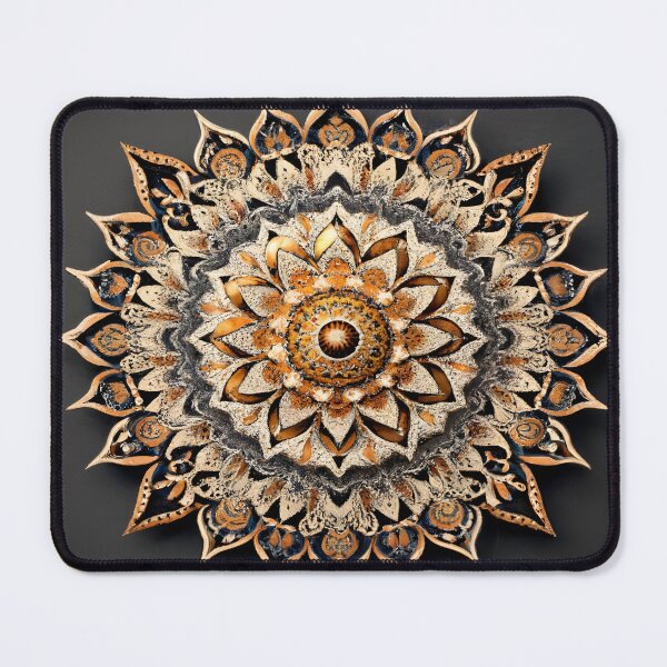 Item preview, Radiant Sun Mandala in Ochre designed and sold by Dshoppin.