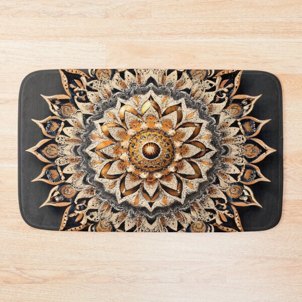 Item preview, Radiant Sun Mandala in Ochre designed and sold by Dshoppin.