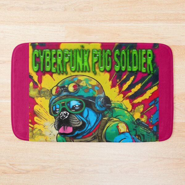 Item preview, Pug Cyberpunk Soldier 13 designed and sold by RedBluffTraders.