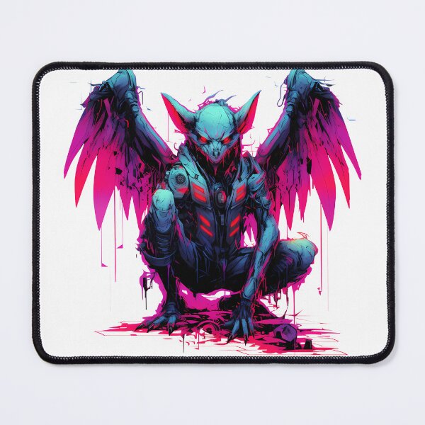 Item preview, Cyberpunk Gargoyle in Neon Colors designed and sold by SchorlCraft.