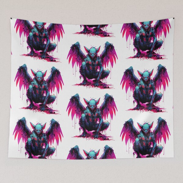 Item preview, Cyberpunk Gargoyle in Neon Colors designed and sold by SchorlCraft.