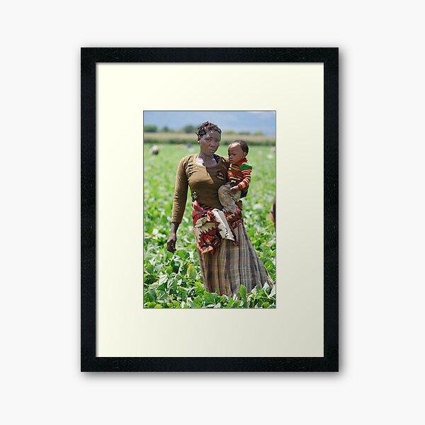 Mother At Work Framed Art Print