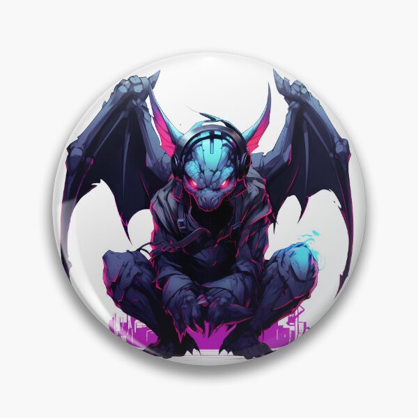 Item preview, Cyberpunk Gargoyle in Neon Colors designed and sold by SchorlCraft.