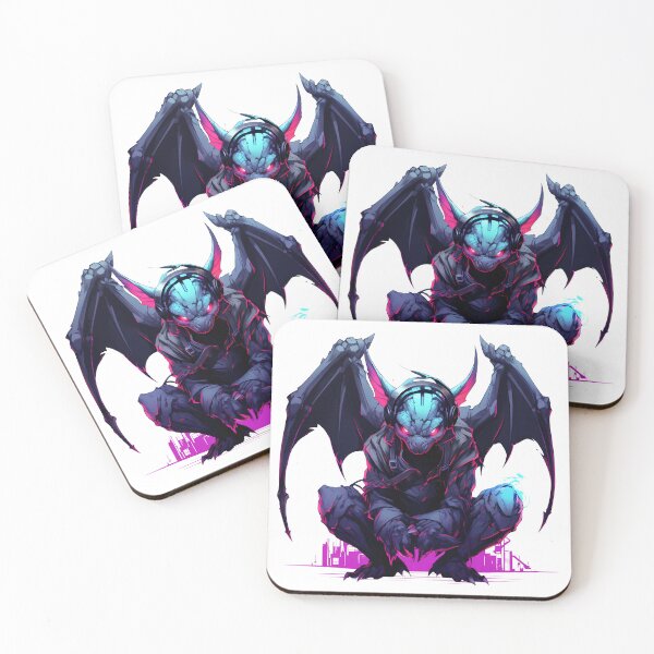 Item preview, Cyberpunk Gargoyle in Neon Colors designed and sold by SchorlCraft.
