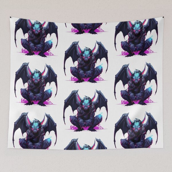 Item preview, Cyberpunk Gargoyle in Neon Colors designed and sold by SchorlCraft.