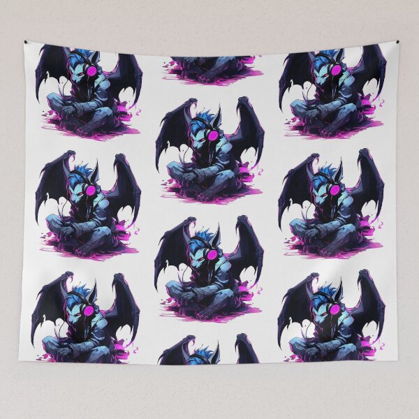 Item preview, Cyberpunk Gargoyle in Neon Colors designed and sold by SchorlCraft.