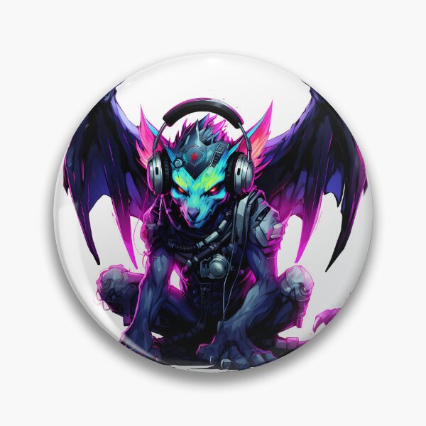 Item preview, Cyberpunk Gargoyle in Neon Colors designed and sold by SchorlCraft.