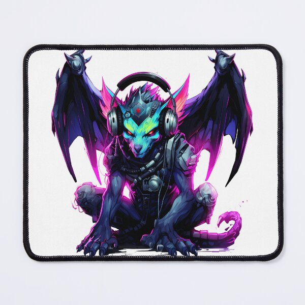 Item preview, Cyberpunk Gargoyle in Neon Colors designed and sold by SchorlCraft.