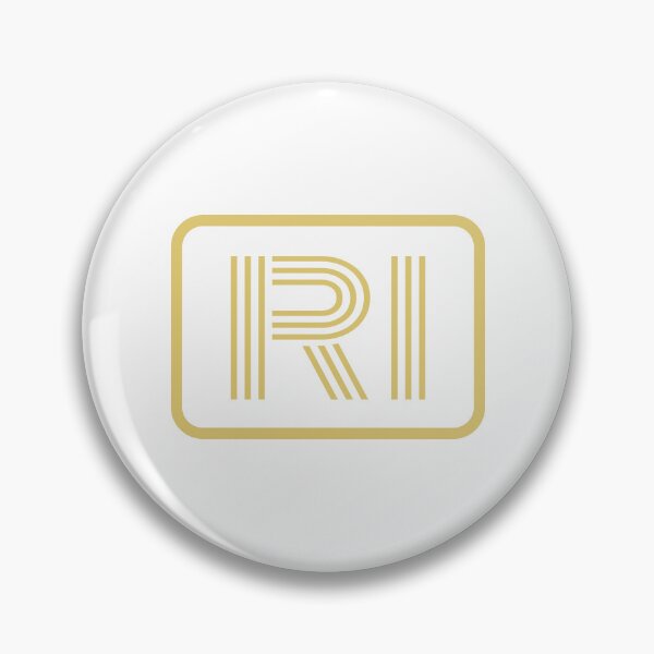 Artikelvorschau, RI-Initialen goldene geometrische Buchstaben entworfen und verkauft von Jeallan Designs.