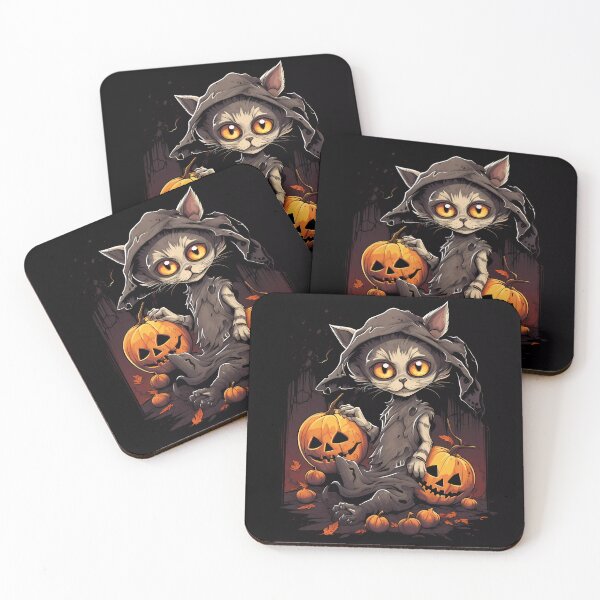Item preview, Halloween - spooky lonely cat designed and sold by embraceyoursoul.