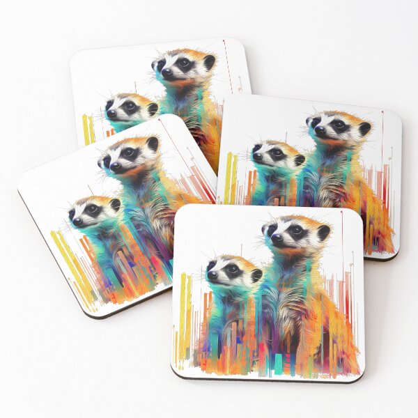 Item preview, Meerkats, digital painting designed and sold by OlmArtify.