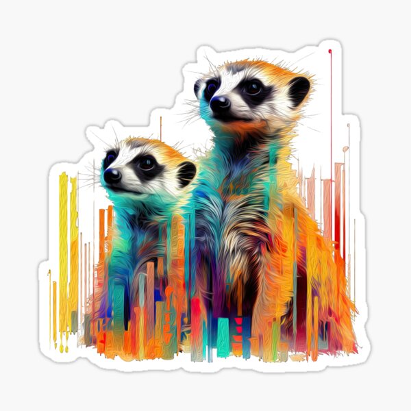 Item preview, Meerkats, digital painting designed and sold by OlmArtify.