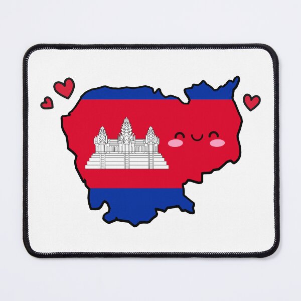 Item preview, Cambodia Flag Map Smile with Love designed and sold by pixelsparkzone.