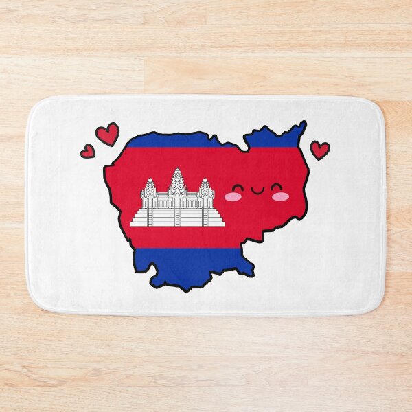 Item preview, Cambodia Flag Map Smile with Love designed and sold by pixelsparkzone.