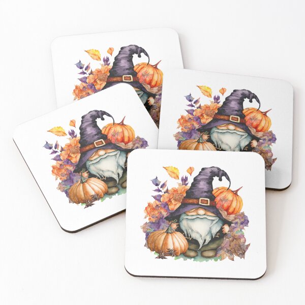 Item preview, Gnome with flowers, leaves and Halloween pumpkins designed and sold by Cute-and-Co.