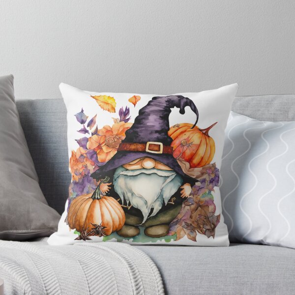 Item preview, Gnome with flowers, leaves and Halloween pumpkins designed and sold by Cute-and-Co.