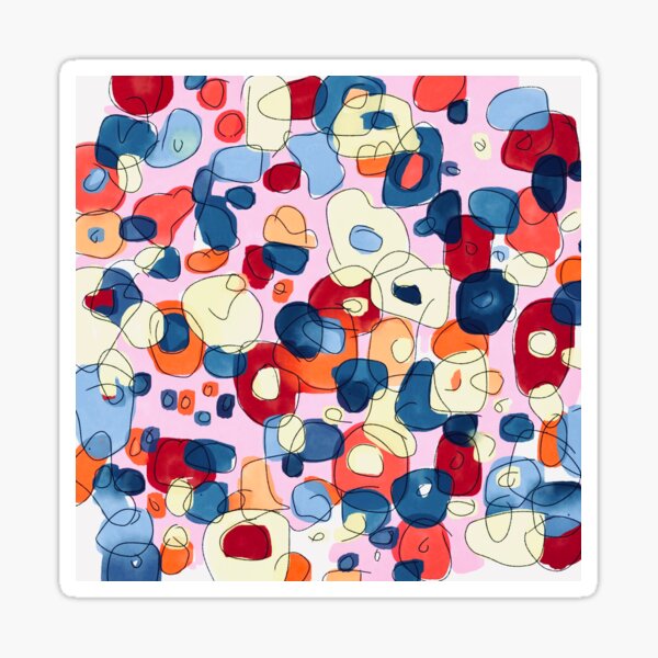 Composition87 RedClouds Sticker