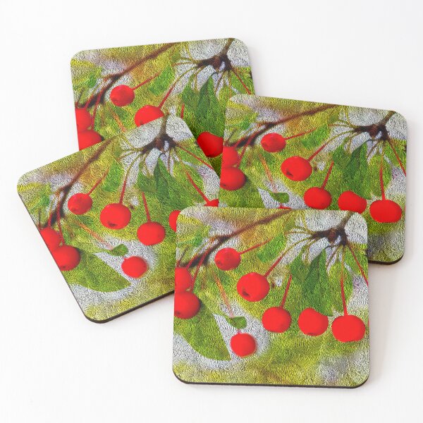 Item preview, Red Berries Against Textured Backgound designed and sold by BostonArcImage.