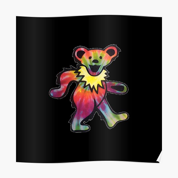 Grateful Dead Tie Dye Dancing Bears Poster