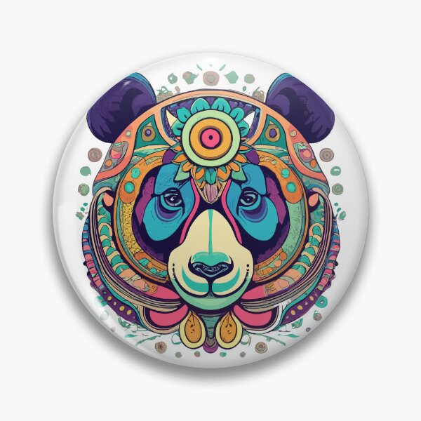 Item preview, Panda-ora's Colorful Mindala: A Punderful Journey into Zen-finity!' designed and sold by ArtQueen777.