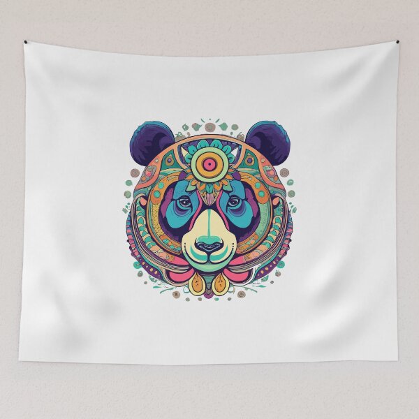 Item preview, Panda-ora's Colorful Mindala: A Punderful Journey into Zen-finity!' designed and sold by ArtQueen777.