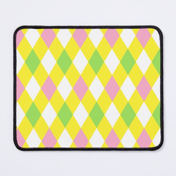 Item preview, Harlequin pattern dopamine dressing yellow pink white, green designed and sold by Colorblizz.