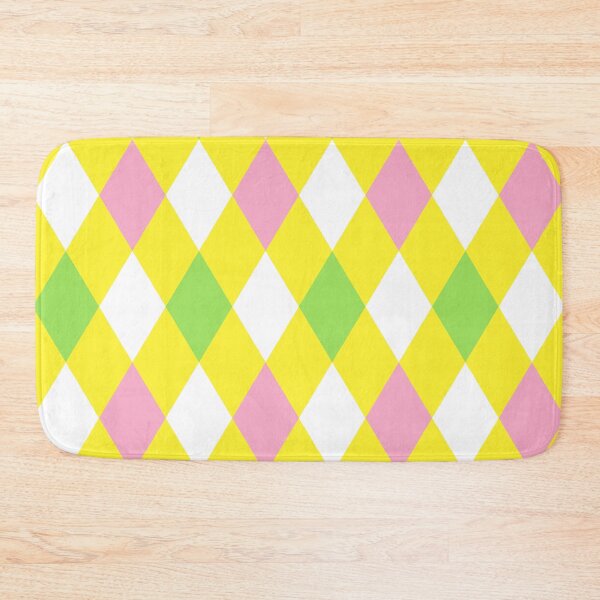 Item preview, Harlequin pattern dopamine dressing yellow pink white, green designed and sold by Colorblizz.