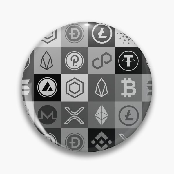 Item preview, Bitcoin and crypto logo mosaic  designed and sold by Cryptoquack.