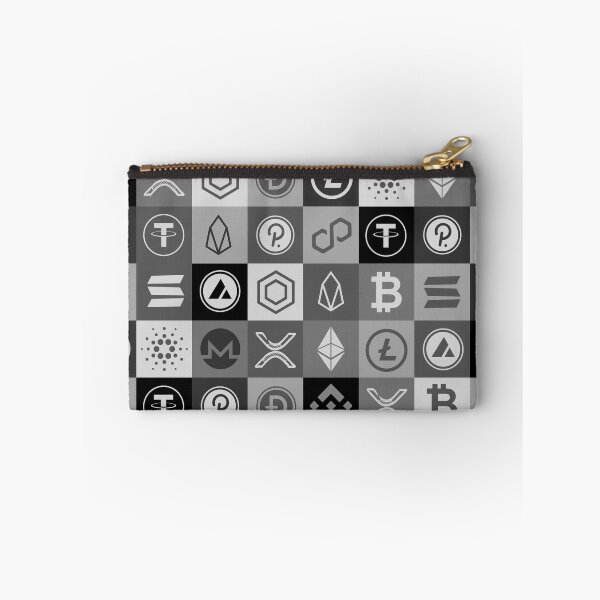 Item preview, Bitcoin and crypto logo mosaic  designed and sold by Cryptoquack.